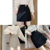 Cotton Blend Irregular Half Skirt With Button Detail For Office And Casual Wear