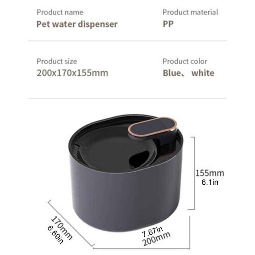 3L Wasserspender mit großer Kapazität, vollautomatischer Wasserspender für Haustiere, geräuschloser, verbesserter Batteriezellen-Haustier-Katzen- und Hunde-Intelligenter Wasserspender