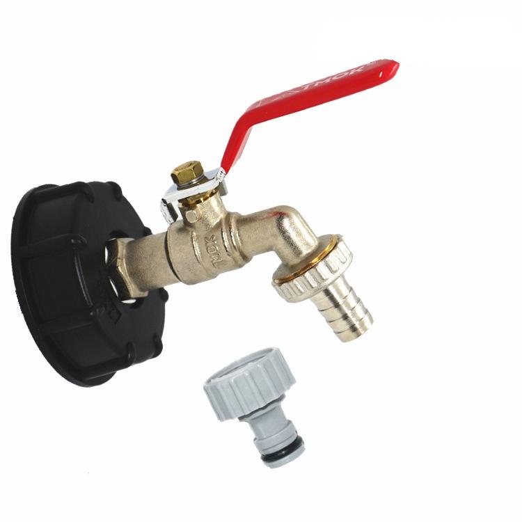 

Адаптер бака BC Переходник для слива бака IBC S60X6 на латунный садовый кран с фитингом для шланга 1/2 дюйма Масло Топливо Вода