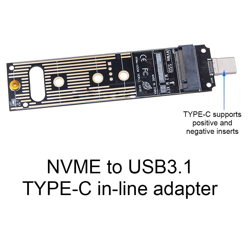 M.2 NVME SSD To USB 3.1 Adapter 16TB M.2 NVMe To USB Card Reader Support UASP TRIM for 2280 2260 2242 2230 SSD Only for M.2 NVME