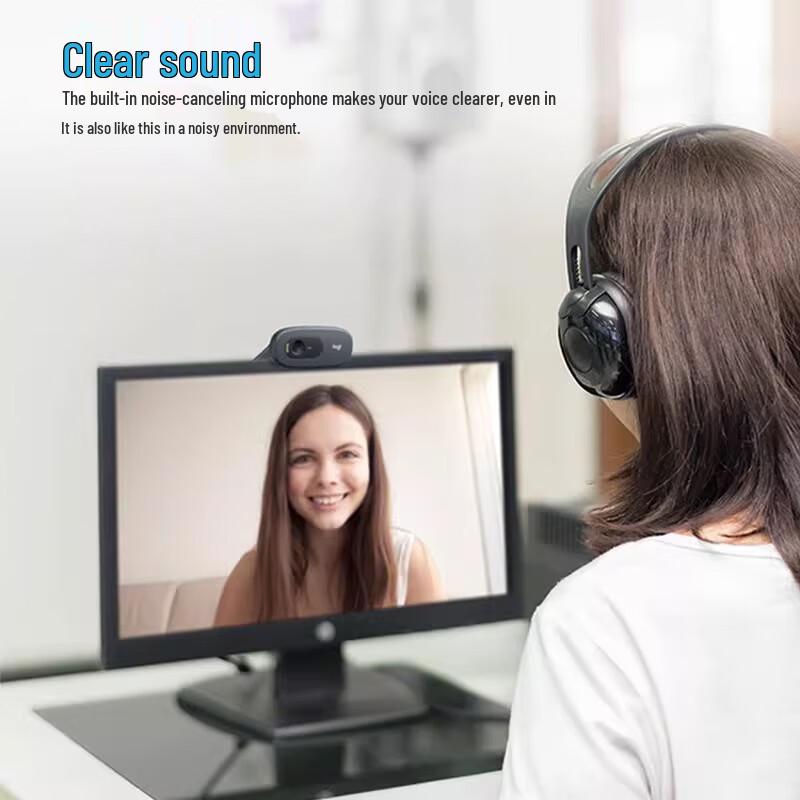 Logitech C270 HD Webcam with Microphone