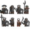 8Pcs/Set Mini Elf Orcs Army Gandalf Dwarf Rohan Knight Game Thrones Building Blocks Figure Kids Toys
