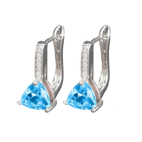 

Элегантные женские серьги-капли из искусственного сапфира со стразами и инкрустацией в виде капель Huggie Eardrops светло-синий