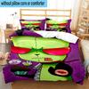 3PCS Alien Invasion Pattern 3pcs Bedding,Including 3PCS Duvet Cover And 2pcs Pillowcases Perfect for Christmas,Ideal for Bedroom, Dormitory