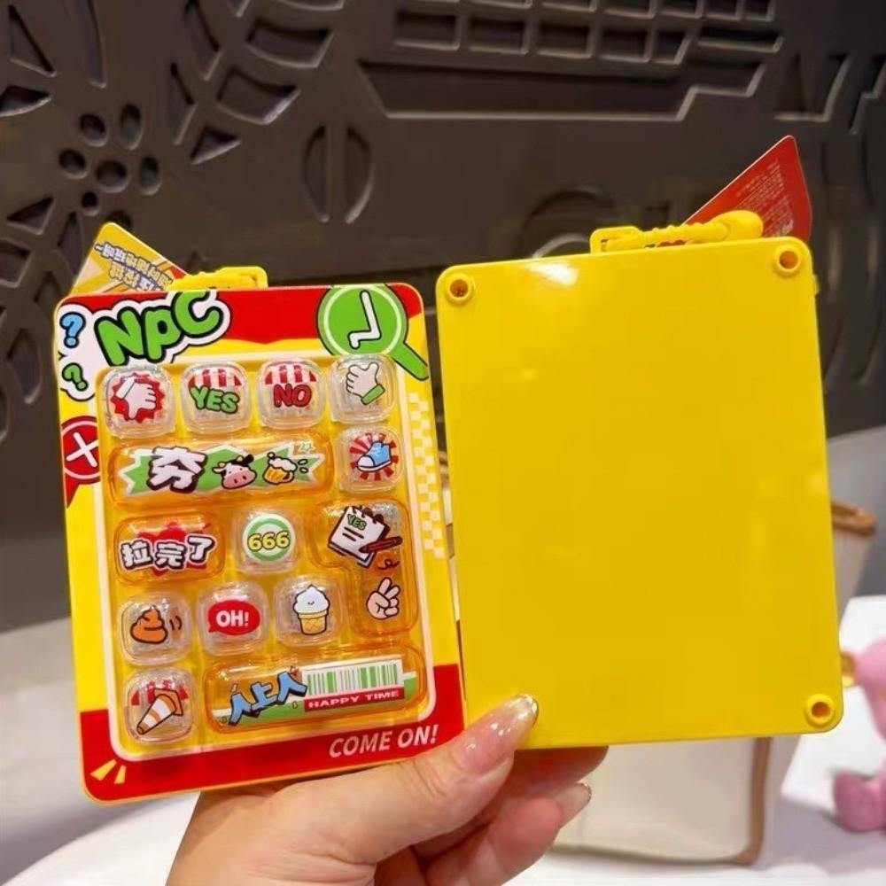 Cartoon Print Vertical Keyboard Key Pendant Creative Keyboard Toy Accessories Gift