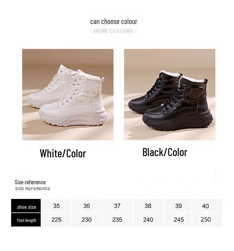 Women's Waterproof Non-Slip Fleece-Lined Snow Boots - Winter 2024 Warmth & Cold Protection