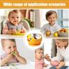 Babybecher mit Saugnapf zum selbstständigen Essen, Auslaufsicheres stoßfestes Design, Gelber Cartoon, Ideal für Kinderzimmer und Hochstuhl