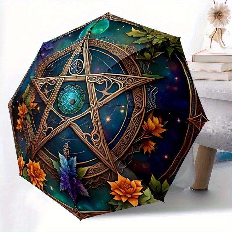 1pc Mystic Pentagram Enchanted Automatic Open/CloseUmbrella,Compact Umbrella for Men & Women Day Gift.C046