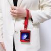 Applicable to Samsung ZFlip5 folding mobile phone case three-dimensional wavy zflip4 portable lanyard protective leather case