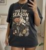 Halloween Shirt, Vintage Tis The Season Skull Pumpkin Ghost T-shirt, Vintage Y2K