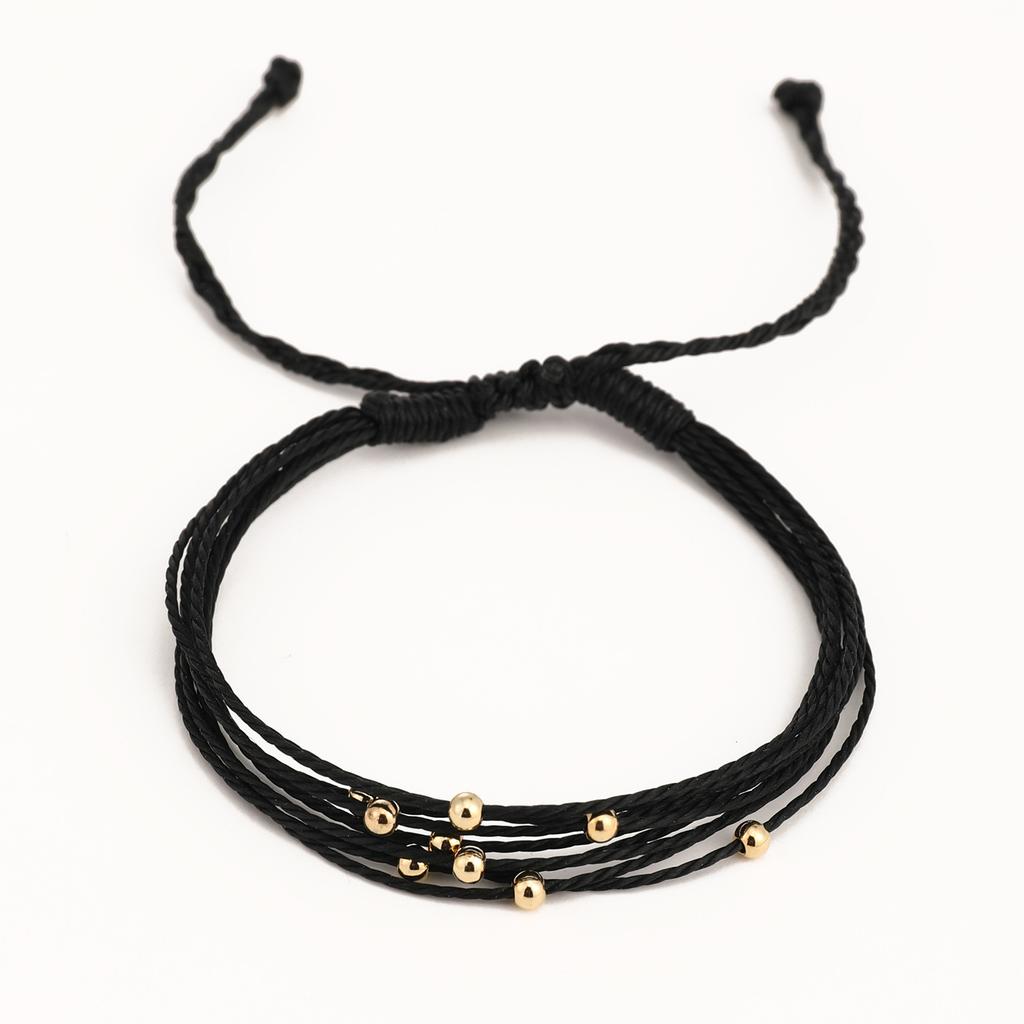 Vlen Wasserdicht Wachsschnur Geflochtenes Armband Mehrsträngig Verstellbares Handband Surf Strand Boho Schmuck für Damen Geschenk Umweltfreundlich