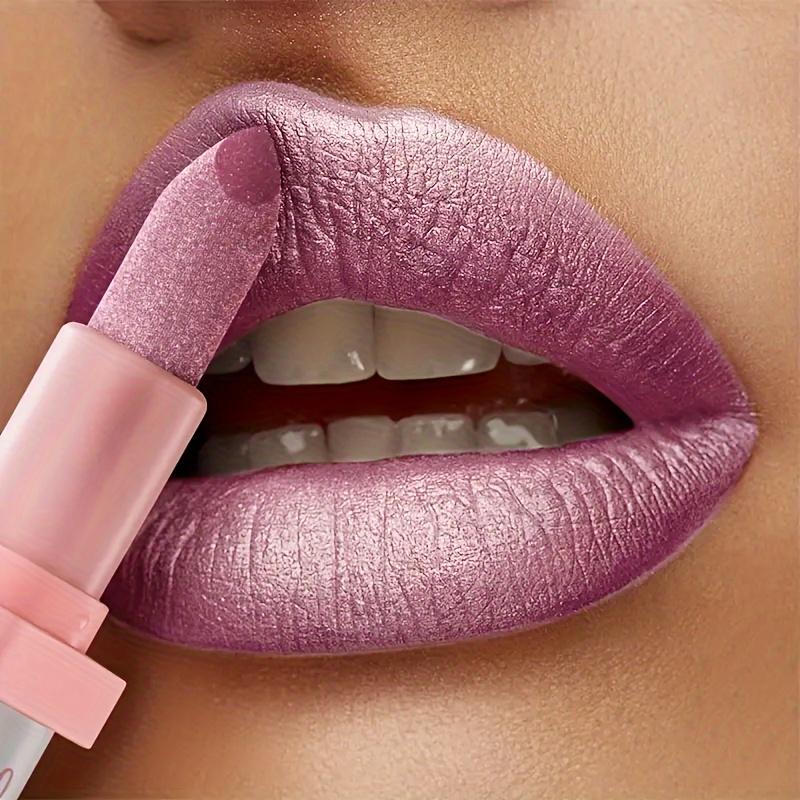 Metalická třpytivá rtěnka Dlouhotrvající voděodolný make-up na rty bez vyblednutí Třpytivý perleťový finiš Ideální pro každodenní i sváteční pohledy na hudební festival