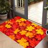 1pc, 2D Flat Printing, Autumn Maple Leaf Entrance Mat, Colorful Non-Slip, Machine Washable Polyester Carpet, Suitable for Home Decor, Entrance, Hallwa
