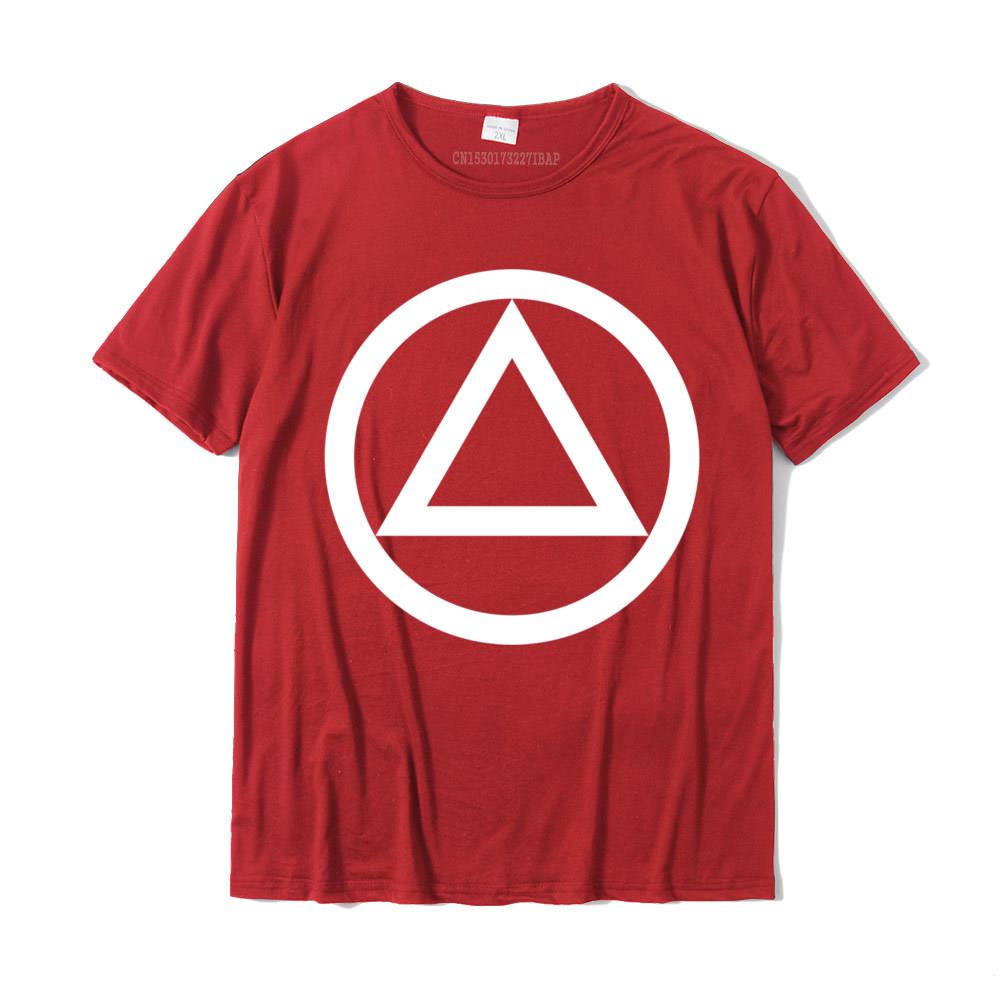 AA Logo Circle Triangle Classic Alcoholics Anonymous Symbol Tee Shirt Unisex Casual T Shirt Unisex Hot Sale Cotton T Shirts Birthday S
