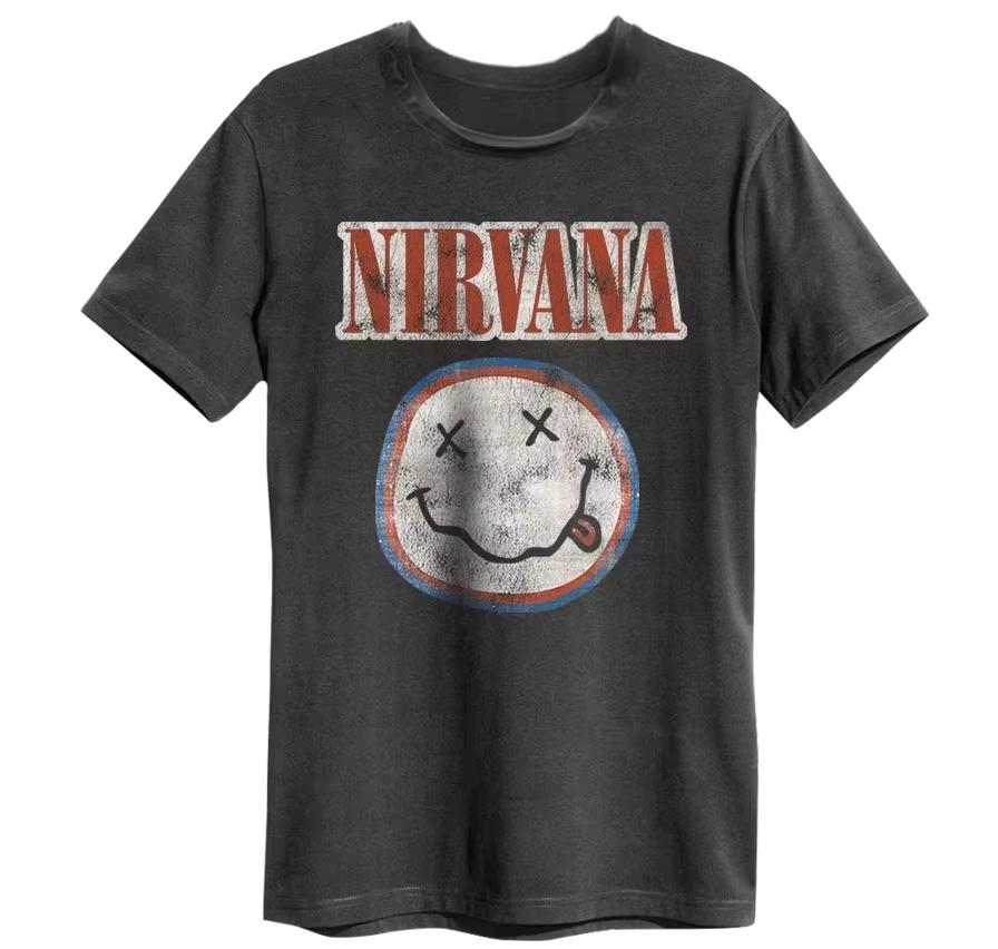 Nirvana Cotton Unisexs Shirt Y2k Garbage Rock Y2k Graphics Hiphop 2026 New Unisexs Clothing Unisexs Summer Short Sleeved Tshirt