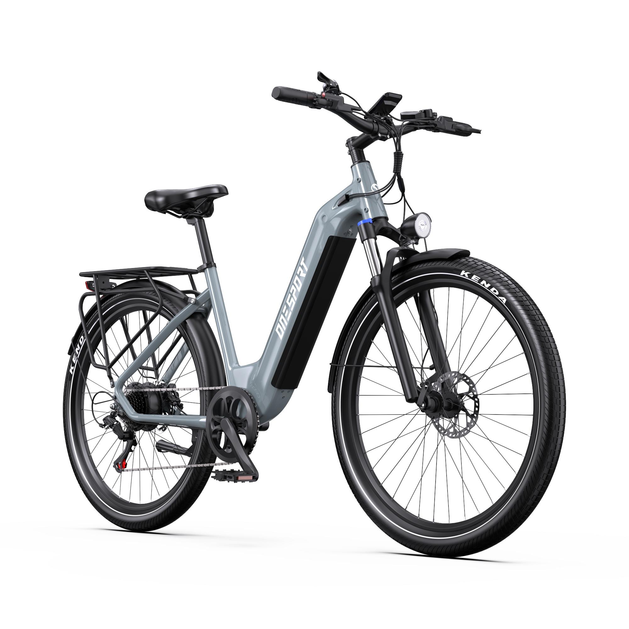 ONESPORT WT05 27,5  City E-Bike, 36V 18,2Ah Akku grau