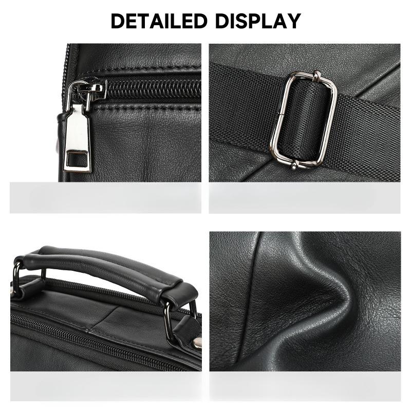 Fashionable Casual Shoulder Bag Genuine Leather Commuter Crossbody Bag Vertical Square Handbag Crossbody Bag