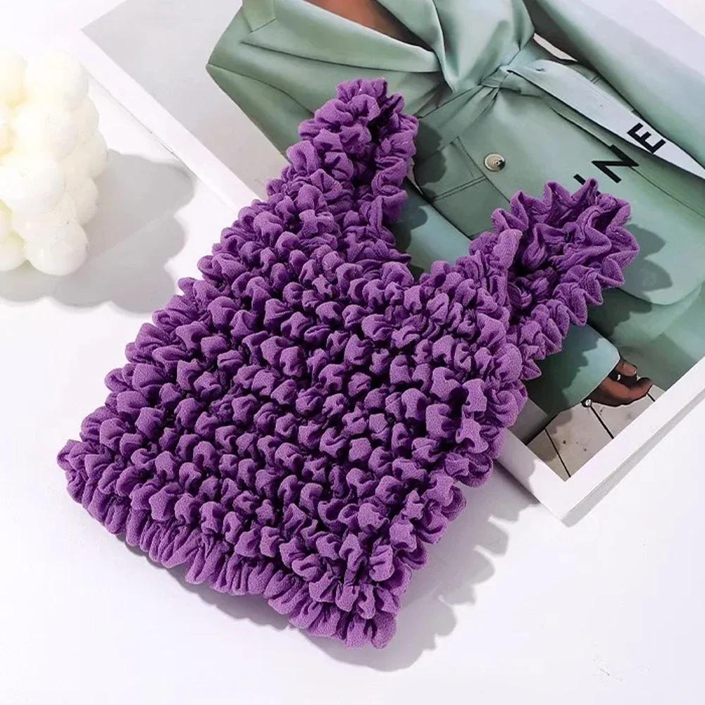 1PC Mini Large Capacity Shopping Bag Flexible Stretch Foldable Pleated Storage Bag Magic Expansion Bubble Elastic Paddy Bag
