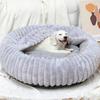 Dog Bed with a Blanket for Indoor Dogs Cats Washable Round Cat Bed Cave Soft Fluffy Pet Bed for Kitty and Small Medium Dogs