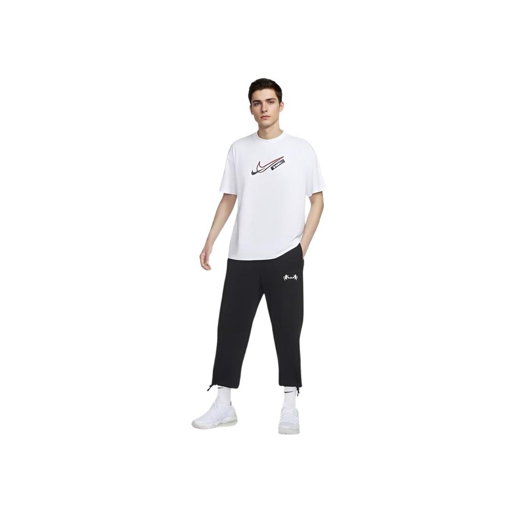 Nike Logo Minimalist Breathable Fashion Pullover Short Sleeve T-Shirt Men Tops White FZ8076100