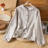 2026 Spring/Summer Hooded Cotton Linen Windbreaker Jacket with Batwing Sleeves