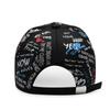 Casual Letter Graffiti Baseball Cap Print Breathable Snapback Hat Outdoor Hip Hop Visor for Men Women