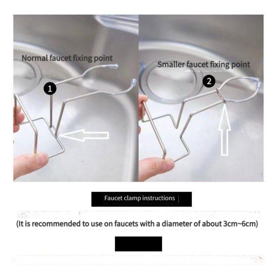 Kitchen Sink Sponge and Steel Organizer Rack Stainless Steel Sponge Drying Rack Hole-Free Sink Organizer