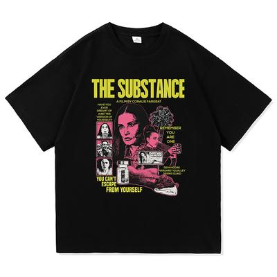 The Substance Movie 2026 T Shirts Men Harajuku Monstro Elisasue Tshirt Unisex High Quality Horror Style Vintage Cotton Tee Shirt