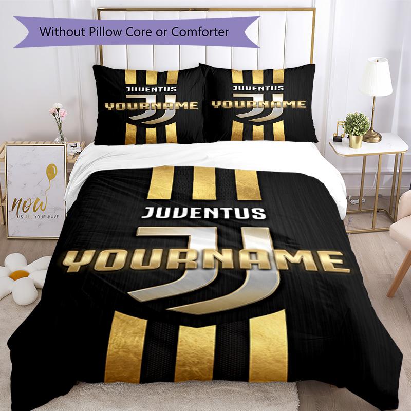 Juventus Customize Your Name Bedding Set Breathable Duvet Cover with Pillowcases Home Decoration Birthday Gift