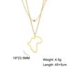 LIKGREAT African Map Necklace For Women Men Country Charm Stainless Steel Neckchain Cultural Ethnic Jewelry Gifts Wholesale