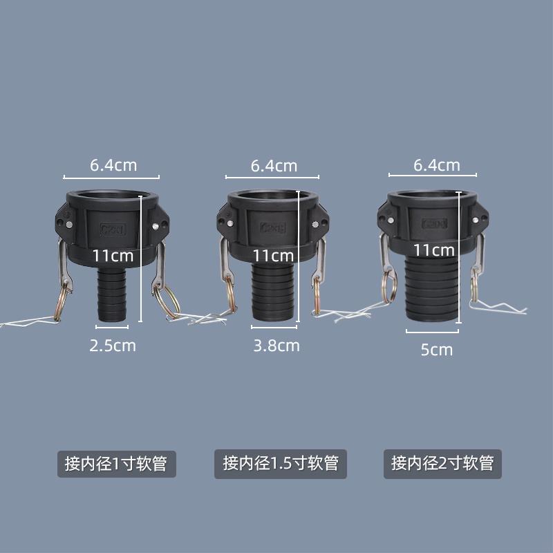 Hochwertiger Polypropylen IBC-Tankadapter A200 & Kunststoff-Camlock-Kombinationspaket-Ventilverbinder