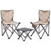 PROGARDEN Mobilier De Camping Table Pliante + 2 Chaises KO-X51000030