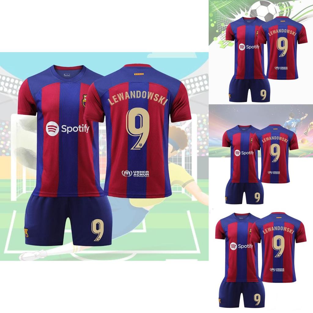 Messi 10 Lewandowski 9 Gavi 30 Barcelona Dres Unisex Vhodný Na Léto Jaro A Podzim