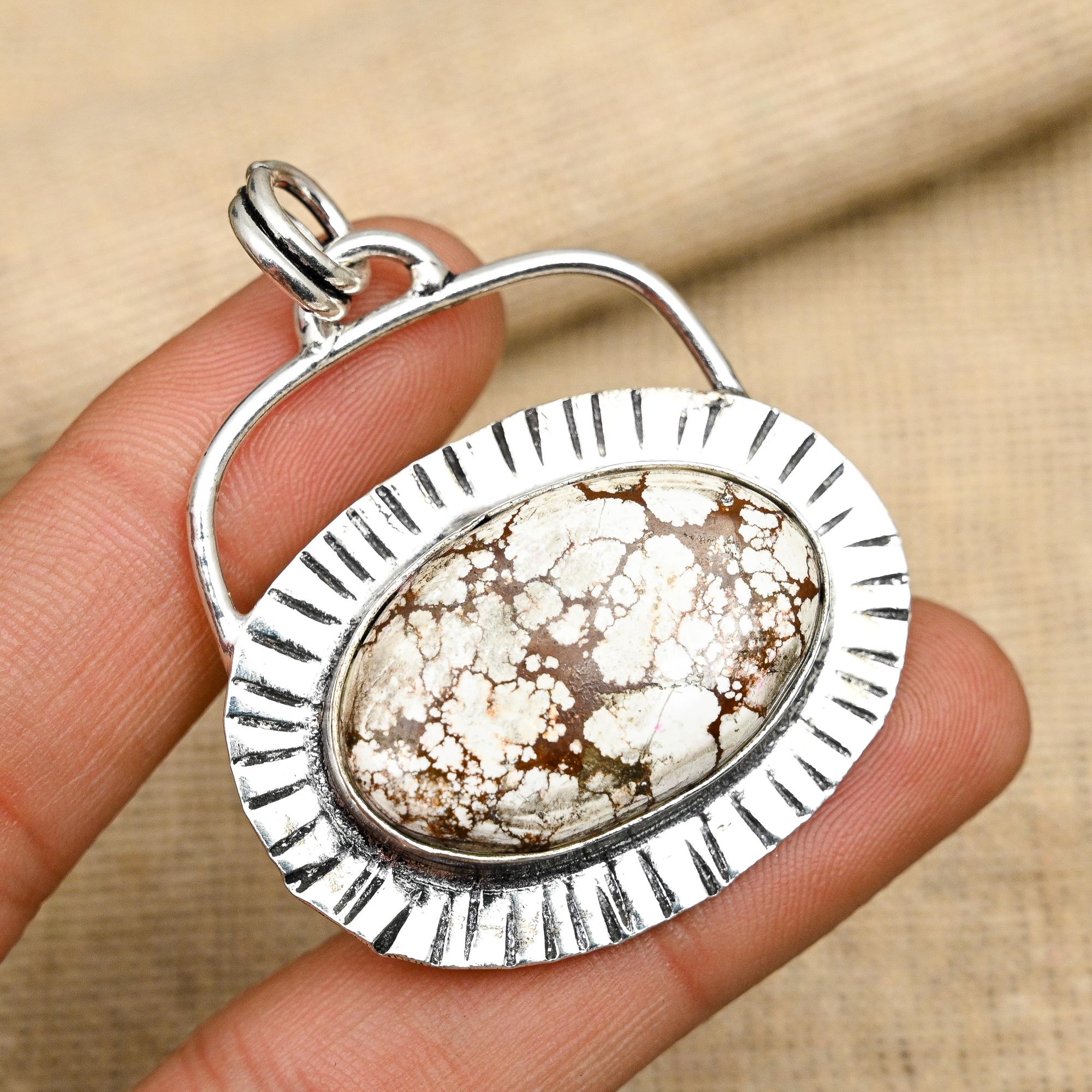 

Драгоценный камень дикой лошади ручной работы из стерлингового серебра 925 пробы, ювелирный кулон для свадебного подарка