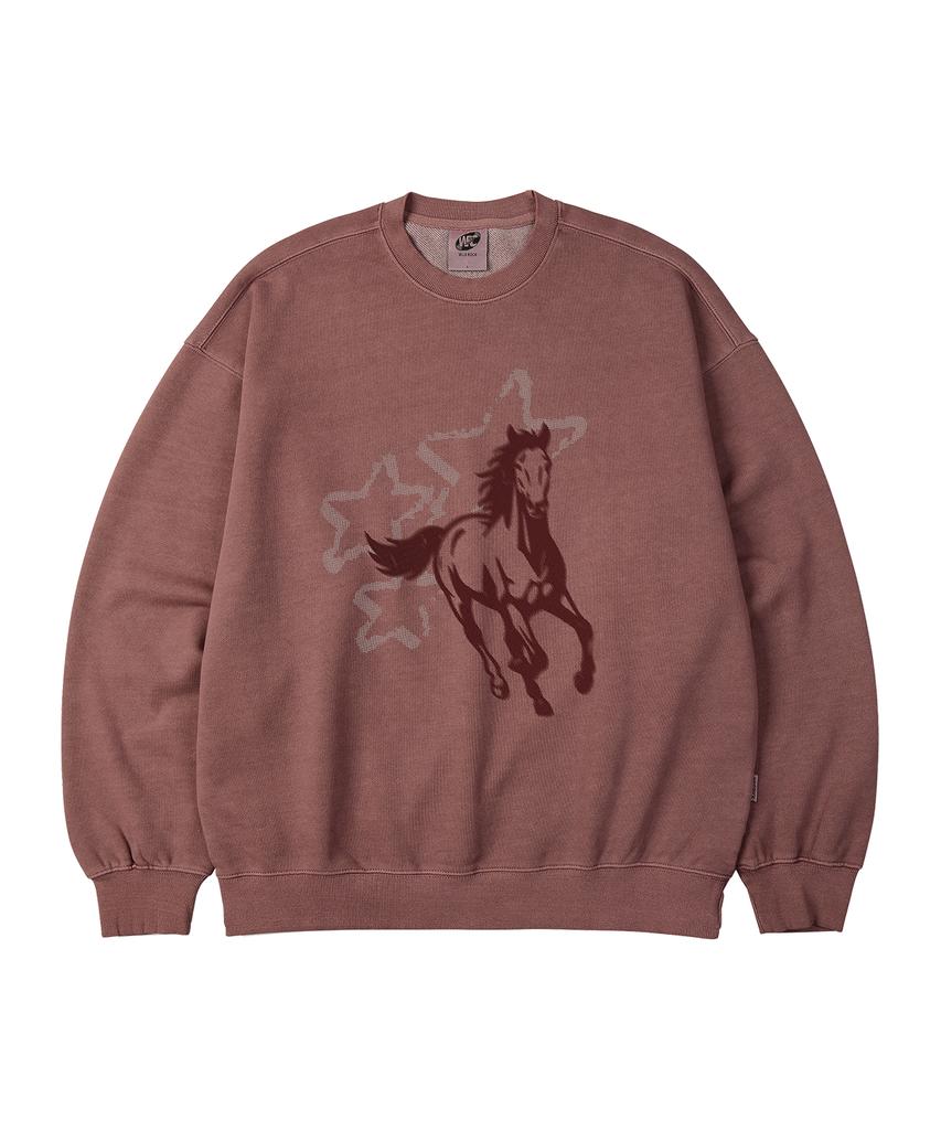 WILDROCK Star Horse Pigment Oversized Sweatshirt_5 Col