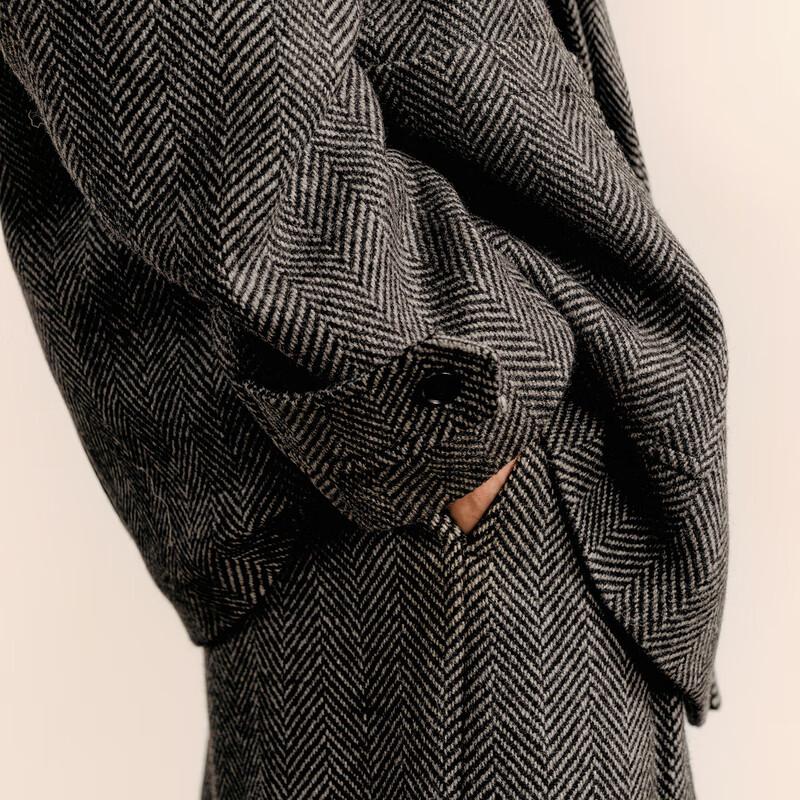 CROQUIS Men's Winter Oversized Double-breasted Blazer