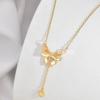 Tassel Bow Necklace Women'S Light Luxury Premium Versatile Temperament Clavicle Chain