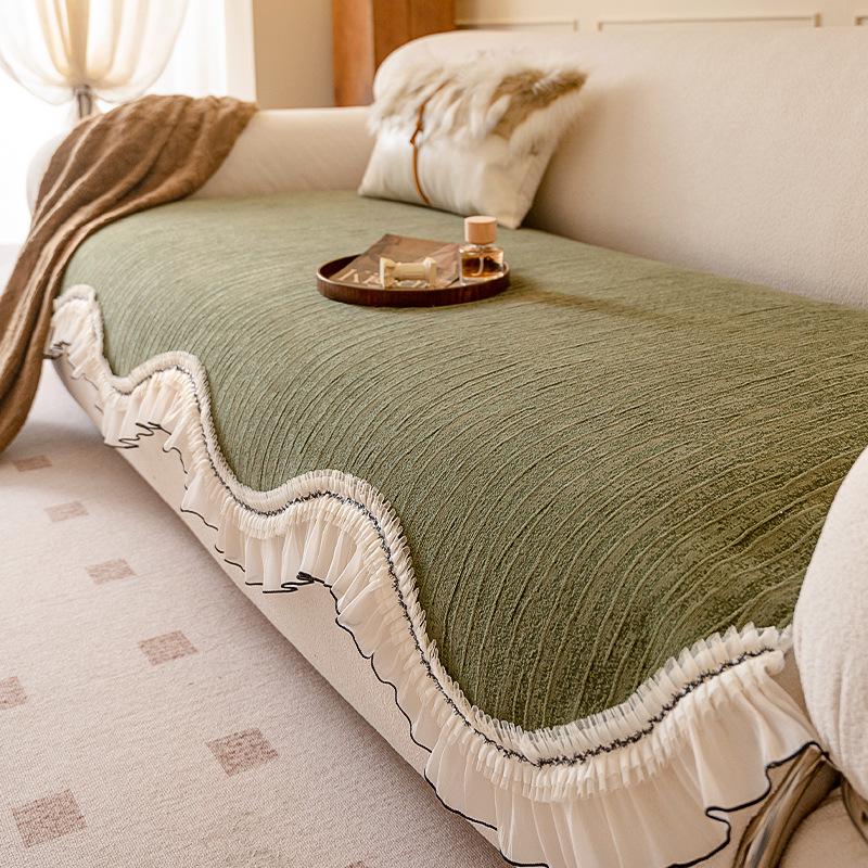 

Cream Wind French Special-Shaped Sofa Cushion New Four-Season Universal High-End Irregular Seat Cushion Non-Slip Cover 90*90cm
