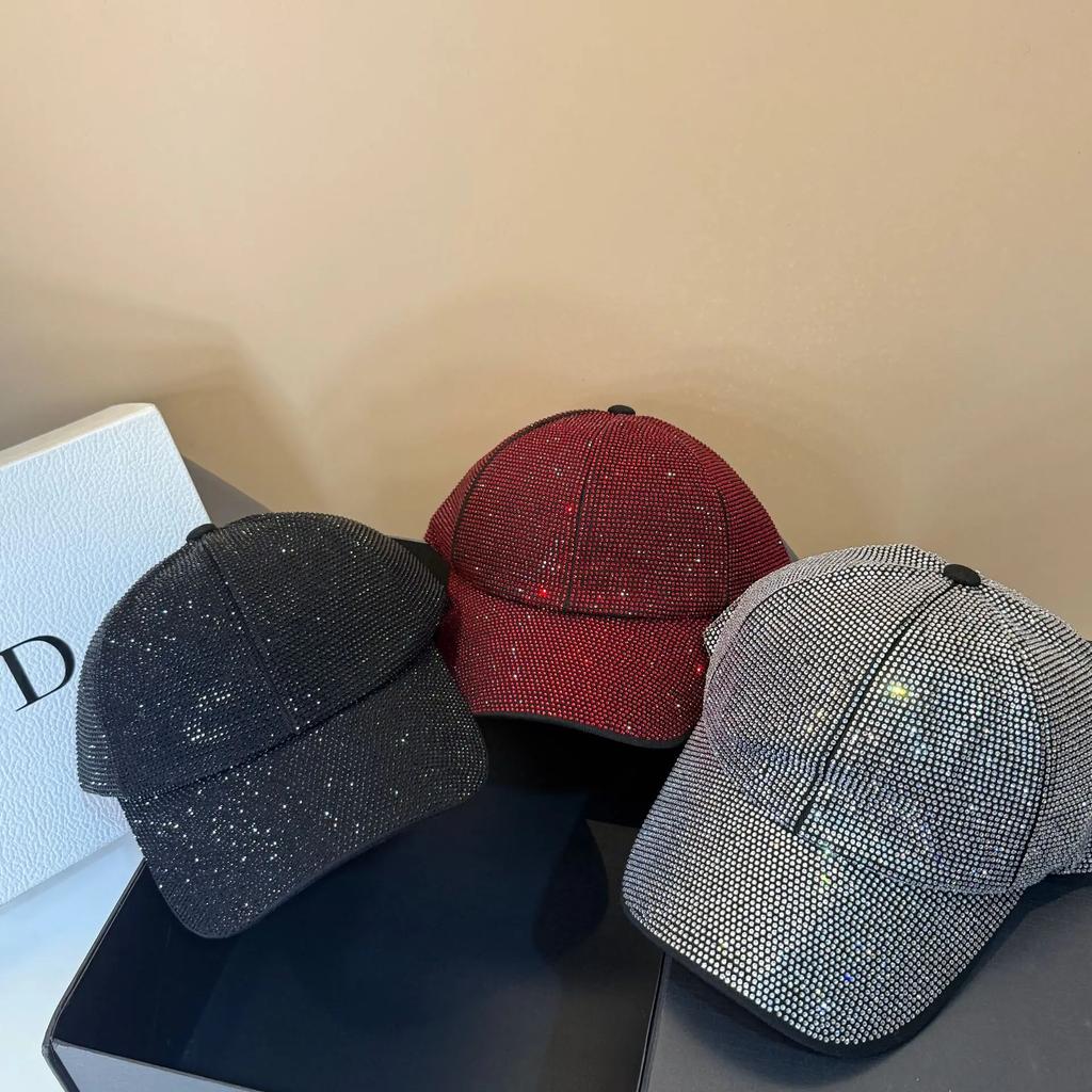 Hochwertige Luxus Handgefertigte Kristall Baseballkappe Strasskappen für Damen Mädchen Outdoor Lässig Paar Tägliche Nutzung