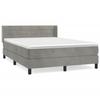 3131015 vidaXL Divan-lit Et Matelas Gris Clair 140x190cm Velours