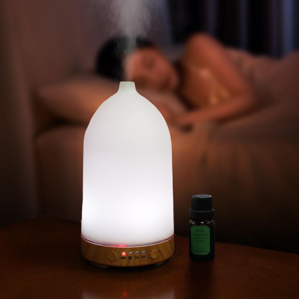 USB Aroma Diffuser 100ml Desktop Ultrasonic Air Humidifier with Colorful Night Light, Timing Function, Quiet for Home, Office