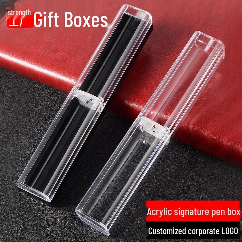 Crystal Clear Rectangular Pencil Case - Customizable 157*25*25mm чёрный