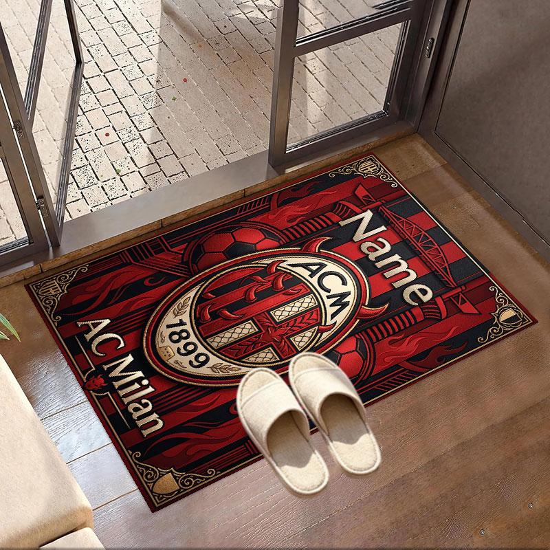Custom Name Personalized Football Print Carpet, Versatile Home Decor Rug, for Playroom, Apartment, Balcony, Entryway, Hallway Gift