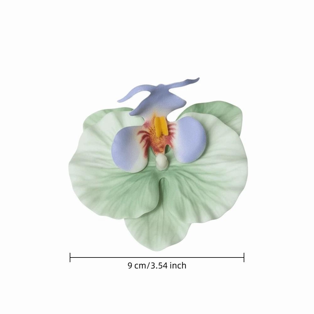 6pcs 9cm Butterfly Orchid Flower Head Fake Flower Head  Hair Clips/Boutonniere/Cake Decoration