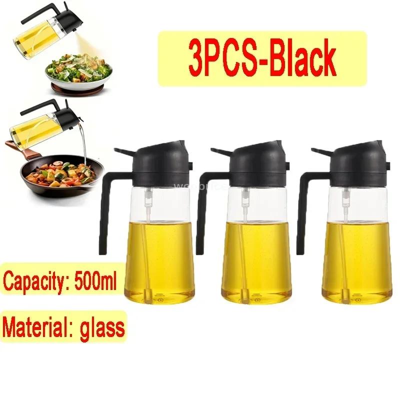 Oil Spray Spray Kitchen Glass Oil Spray Bottle 500ml Olive Oil Sprayer Camping BBQ Kitchen Baking BBQ Picnic Kitchen Tools