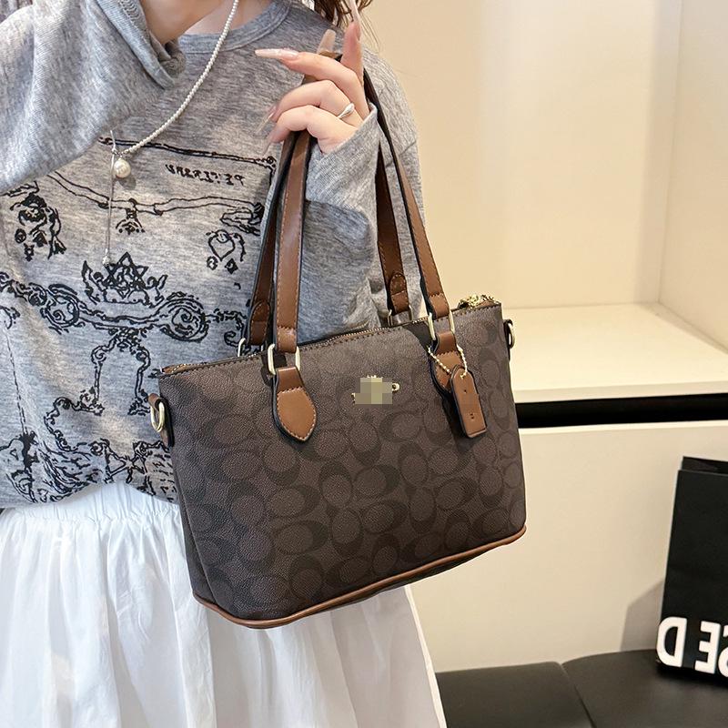 Dámská klasická taška tote a crossbody s květinovým potiskem a velkou kapacitou