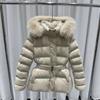2026 Winter Slimming Cotton Jacket with Big Fur Collar and Belted Waist