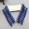 Elegant Imitation Pearls Embellished Detachable Faux Collar for Women Fashionable Beaded Bib Choker Necklace Accessory