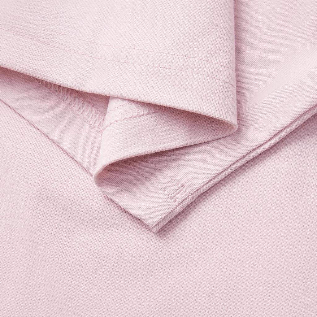 Li-Ning Comfortable Casual Simple Letter Print Round Neck Pullover Short Sleeve T-Shirt Men Tops Nude-Pink AHSV233-3