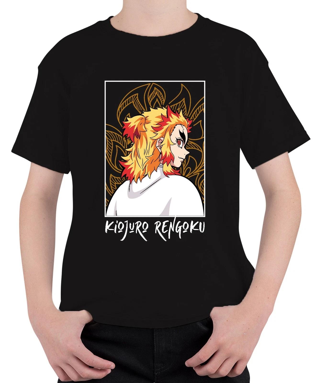 Kyojuro Rengoku Demon Slayer Flame Hashira Anime Geschenk Samurai Unisex Kinder XXXL